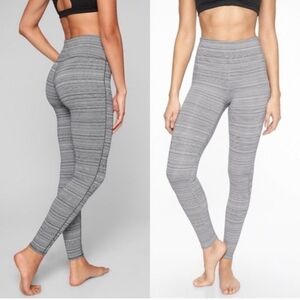 Athleta Black & White Chataranga Jacquard High-Rise Legging Size Small